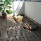 11 Pack 12" X 12" Square Deck/Patio Tiles Snap Fit for Outdoor Patio Tiles