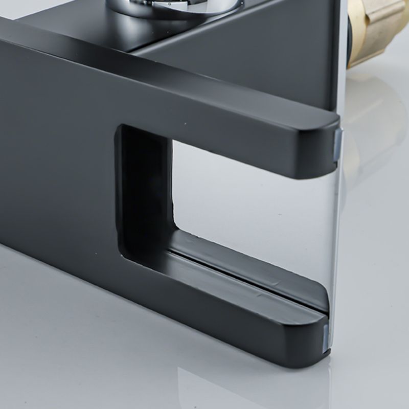 Waterfall basin mixer tap square lever handle with LED three-color light