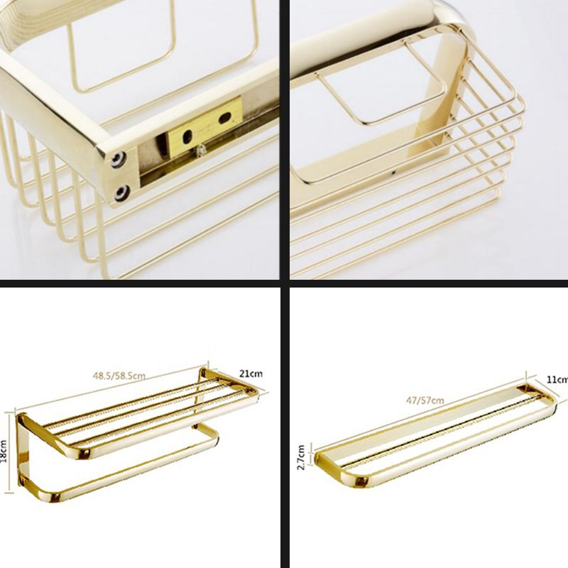 Chrome/Gold Bathroom Accessories Set Modern Metal Bathroom Hardware Set