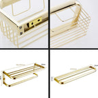 Chrome/Gold Bathroom Accessories Set Modern Metal Bathroom Hardware Set