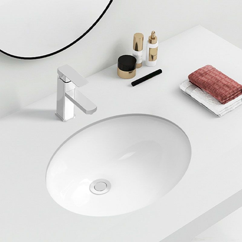 Modern Oval Washstand Ceramic Table Installation Sink Bathroom