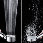 Contemporary Handheld Showerhead Round 3 Settings Sprayhead in Silver