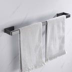 Gray 5-piece modern bathroom accessory set made of stainless steel