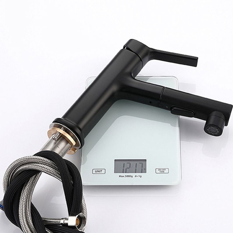 Round Vessel Sink Bathroom Faucet Simple Style Faucet with Brass Material