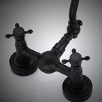 Traditional Wall Mounted Metal Bathtub Filler Low Arc Waterfall Bathroom Faucet