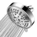 Round Fixed Shower Head Adjustable Spray Pattern Wall Mounted Shower Head