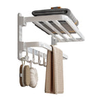 Modern white bathroom accessories as a single piece or in a set made of metal