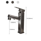 Bathroom Vessel Faucet Swivel Spout Single Handle Faucet with Pull-Out Spray Head