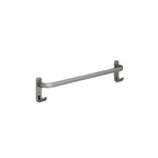 2-piece modern bathroom accessory set made of aluminum matte gray towel bar