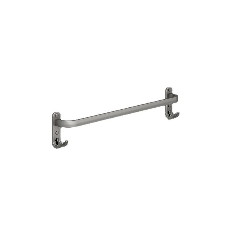 2-piece modern bathroom accessory set made of aluminum matte gray towel bar