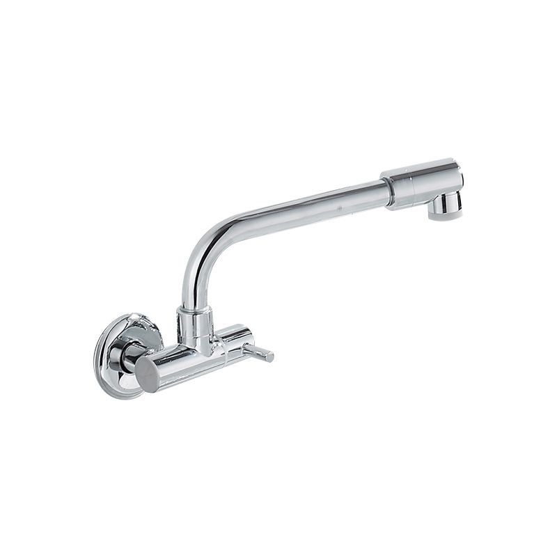 Wall-mounted metal bathtub filler with low arc waterfall bathtub faucet