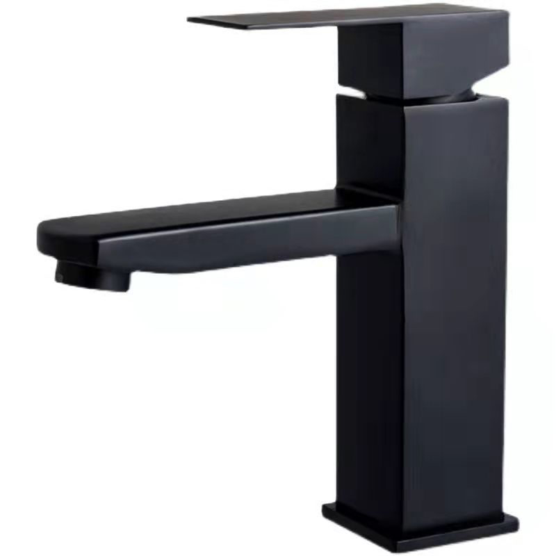 Basic Centered Sink Faucet Monochrome Faucet Sink Bathroom Faucet