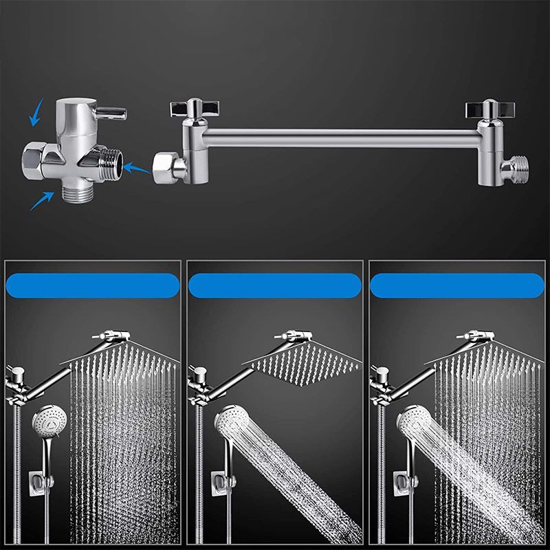 Modern shower combination spray 5 setting patterns handheld shower head with large shower head