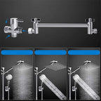 Modern shower combination spray 5 setting patterns handheld shower head with large shower head