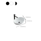 Modern Vessel Bathroom Sink Oval Porcelain with Pop-Up Drain System Vessel