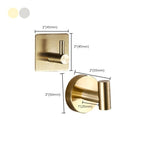 Modern Bathroom Accessory Set Metal Coat Hooks in Polished Chrome/Gold