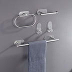 Metal Bathroom Set 4-piece Modern Style Bathroom Fixtures Set