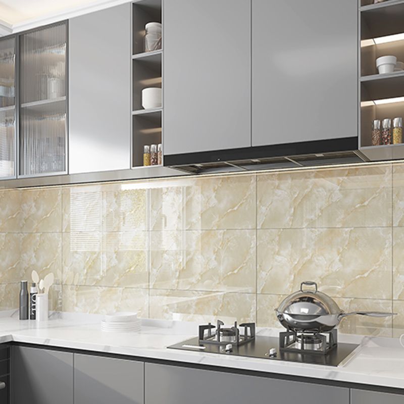 Modern Peel and Stick Tile PVC Rectangular 10 Pack Peel & Stick Field Tile for the Kitchen