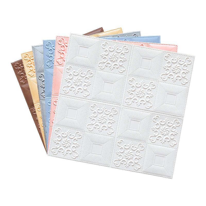 Modern Wall Panel Peel and Stick Texture Effect Design Square Wall Panel