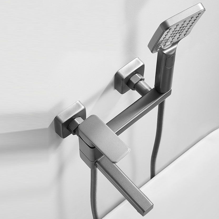 Modern Bathtub Faucet Copper with Handheld Shower Wall-Mounted Bathtub Filler