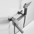 Modern Bathtub Faucet Copper with Handheld Shower Wall-Mounted Bathtub Filler