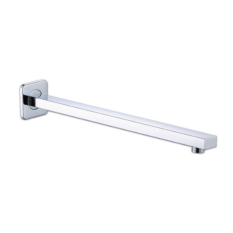 Black Square Fixed Shower Head Modern Style Wall Mounted Shower Head