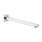 Black Square Fixed Shower Head Modern Style Wall Mounted Shower Head