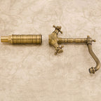 Industrial Widespread Bathroom Faucet Cross Handle Medium Sink Faucet