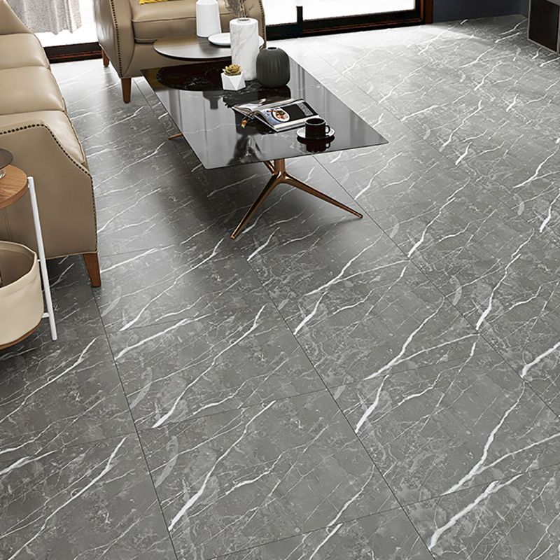 Home Vinyl flooring Peel and Stick Marble look square PVC floor coverings for the living room