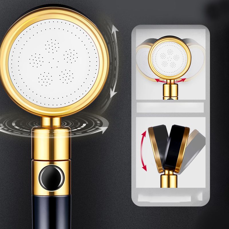 Modern Metal Hand Shower in Black Water efficient round Shower Head