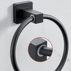 Traditional Bathroom Accessories Set Black Towel Ring Bathroom Shelf Bathroom Accessories Set