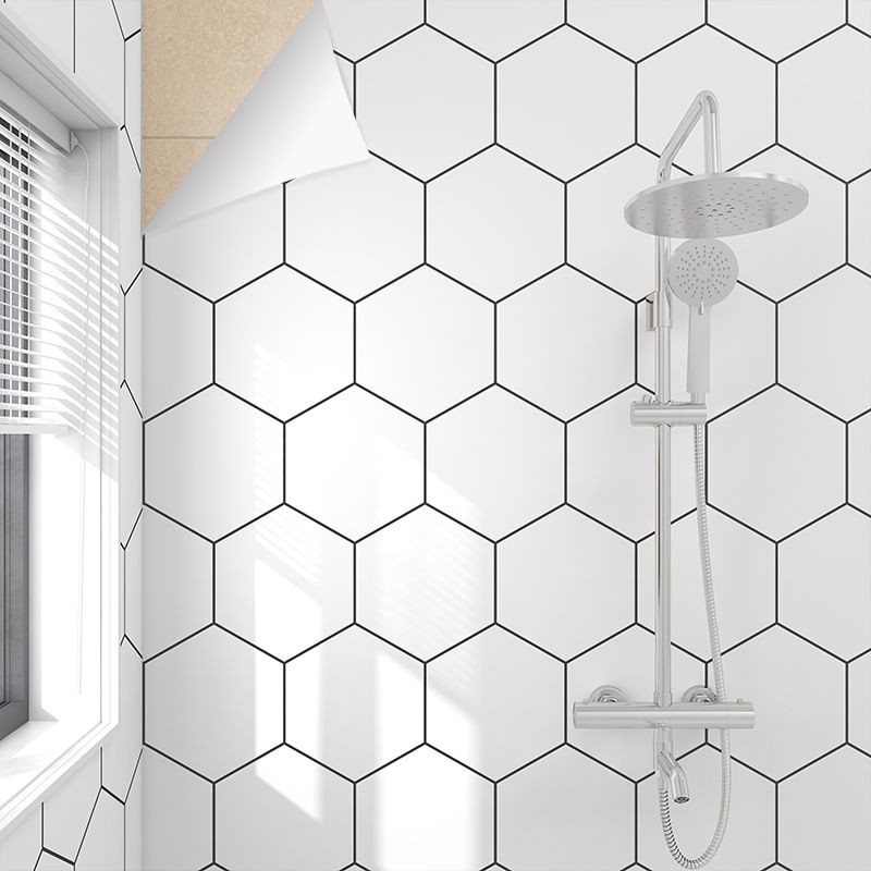 Modern Splash Protection Wallpaper Peel and Stick Mosaic Tile for Bathroom