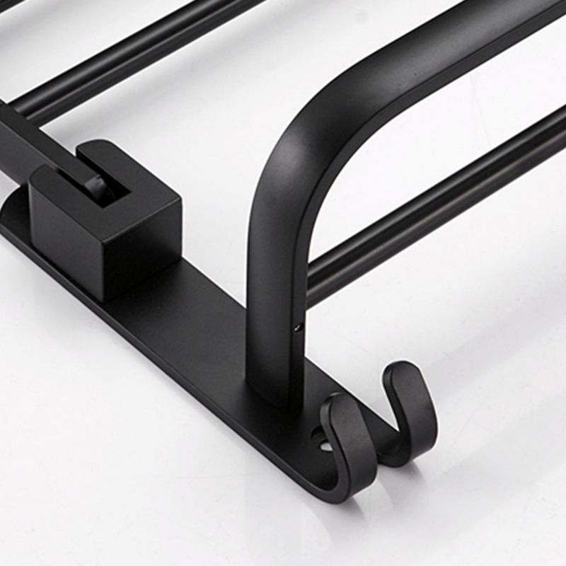 Contemporary 8-piece Bathroom Accessory Set Matte Black Bathroom Shelf/Paper Holder/Towel Hook