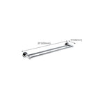 Contemporary bathroom accessory set made of aluminum with towel holder/bath shelf