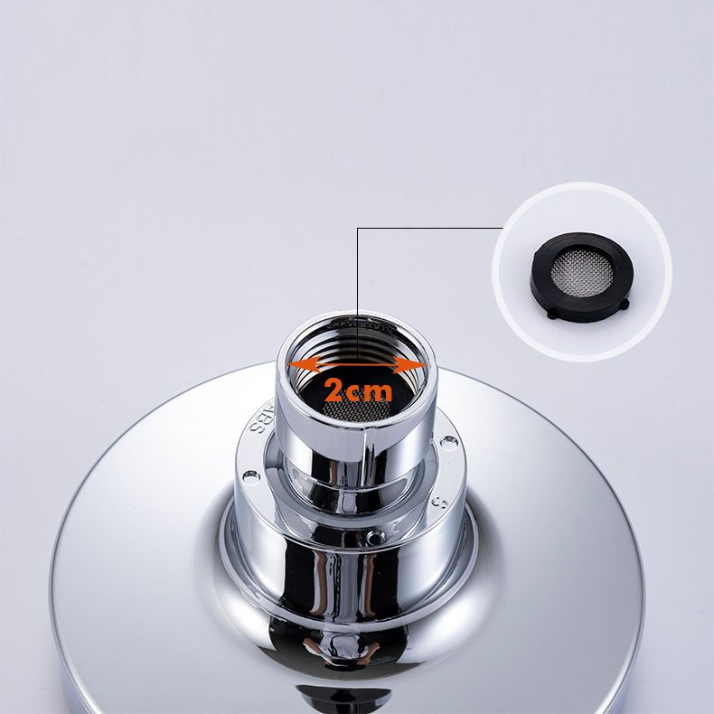 Round Small Upper Shower Head Wall Mount Adjustable Shower Head