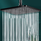 Modern rectangular shower head combo standard spray pattern with hand shower