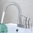 304 stainless steel center faucet bathroom single handle hot and cold sink faucet