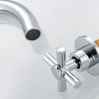 Contemporary Bathroom Faucet Deck Mount Copper Low Arc Swivel Roman Bathtub Faucet Set