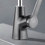 Swivel Spout Sink Faucet Brass Bathroom Low Arc Mixer