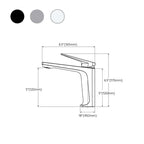 Modern centerset bathroom faucet Solid color copper faucet for the bathroom