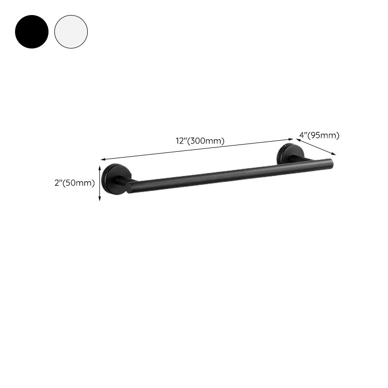 Modern Bathroom Hardware Set in Stainless Steel Brushed Chrome Towel Bar/Ring & Bathrobe Hook