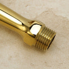 Glam Wall-mounted Bathroom Faucet Cross Handle Low Arc Round Basin Faucet