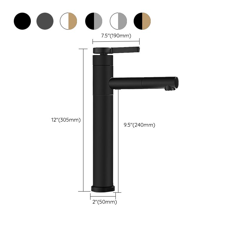 Lever handle faucet Glam Style with swivel spout for the bathroom