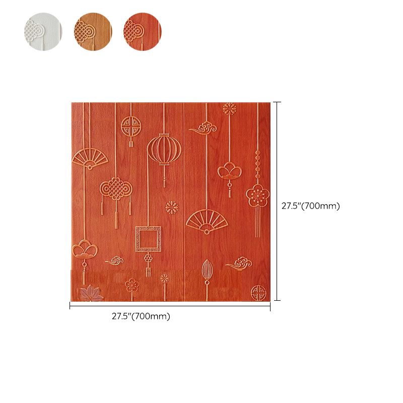 Contemporary Wall Panels Self-Adhesive Waterproof Cartoon 3D Print Wall Covering