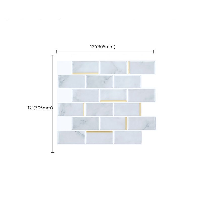 Mosaic tiles for peeling and sticking Modern style wallpaper with square shape