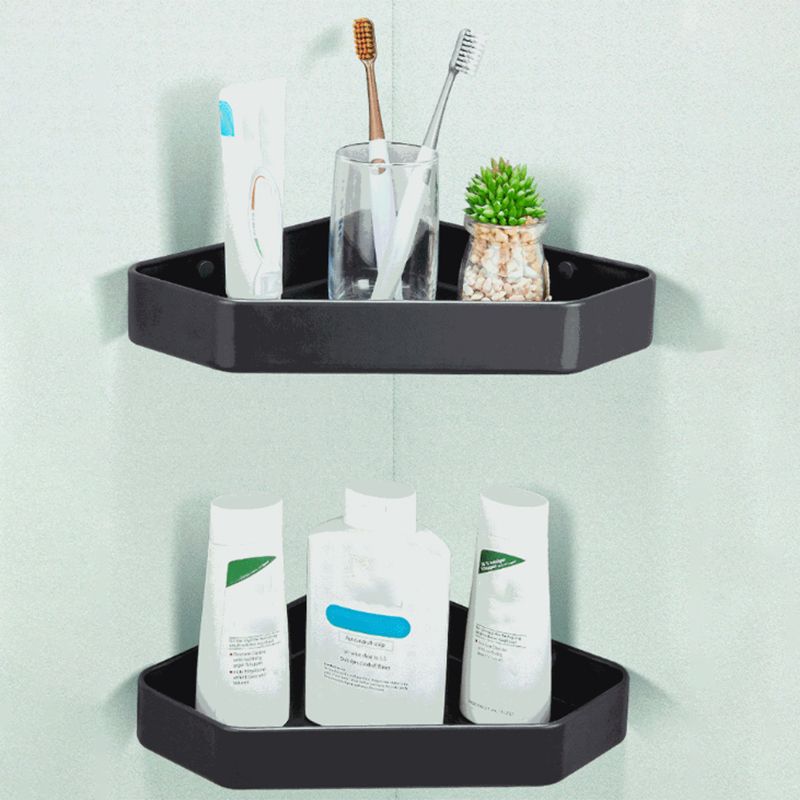 Modern Bathroom Accessory Set Matte Black/Grey Bathroom Shelf/Towel Holder & Paper Holder