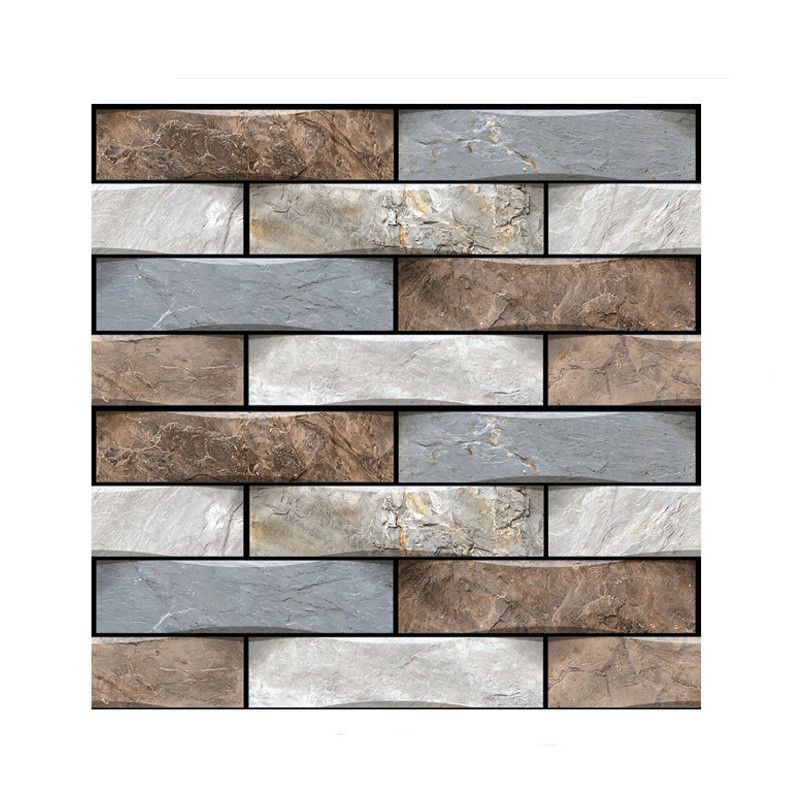 Plastic Peel & Stick Subway Tile 3D Subway Tile with Slip-Resistant Surface