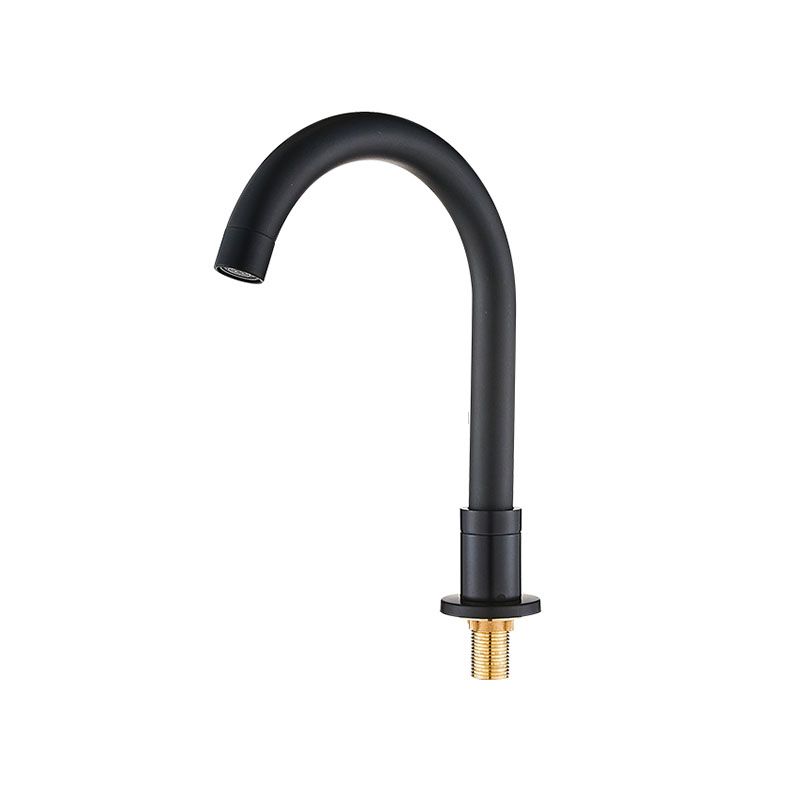 Contemporary Bathroom Faucet Deck Mount Copper Low Arc Swivel Roman Bathtub Faucet Set