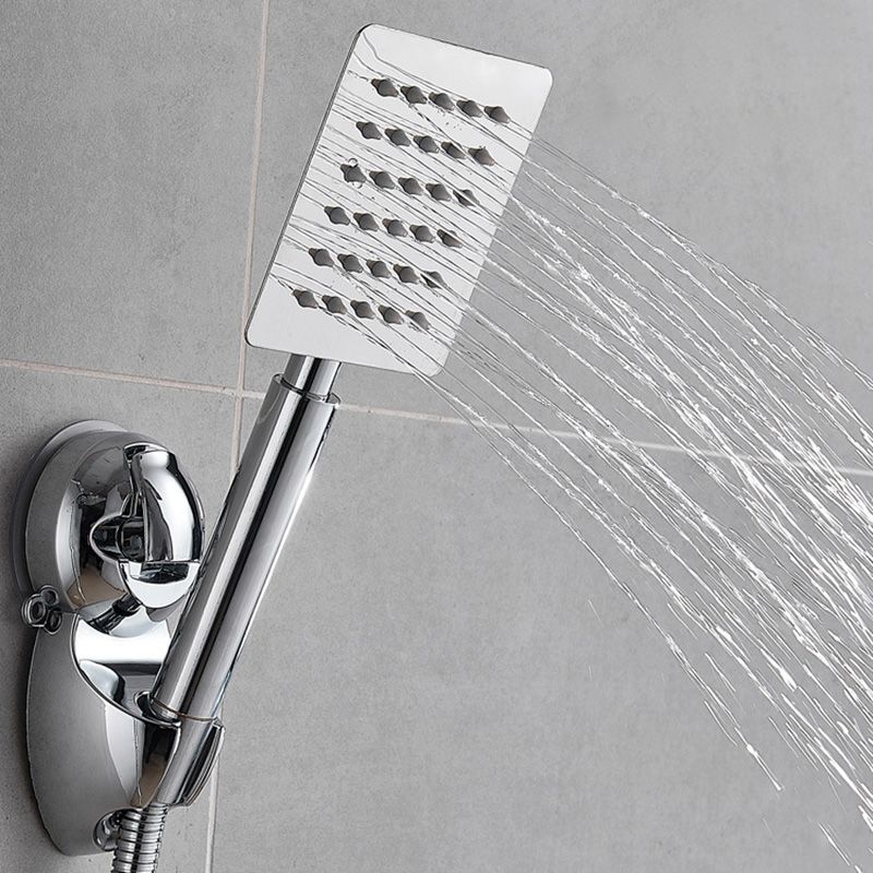 Square Metal Double Shower Heads Modern Shower with Shower Hose