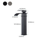 Basin Waterfall Outlet Single Lever Tap with LED Light